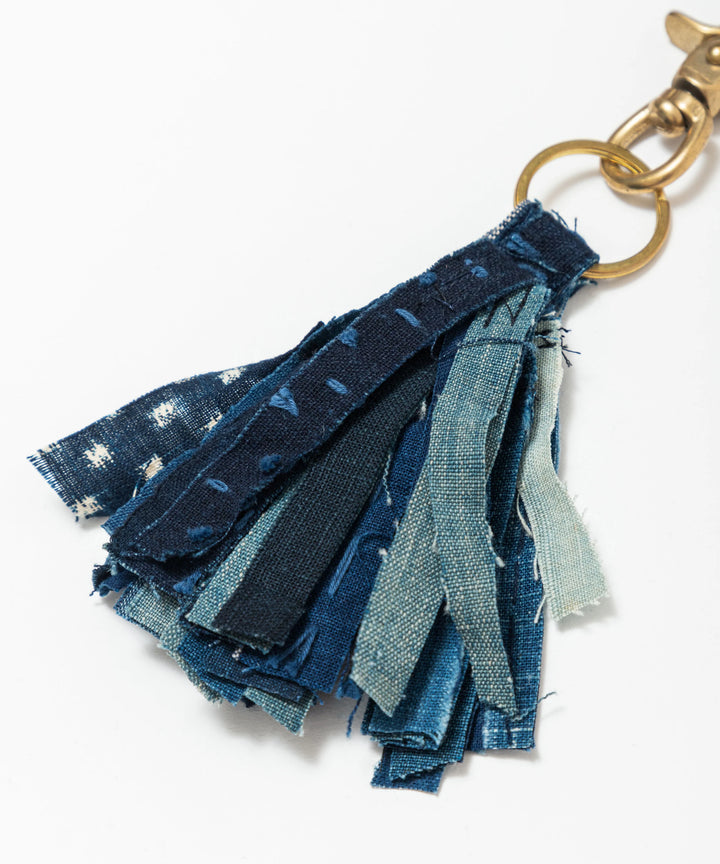 BORO FABRIC タッセル キーホルダー