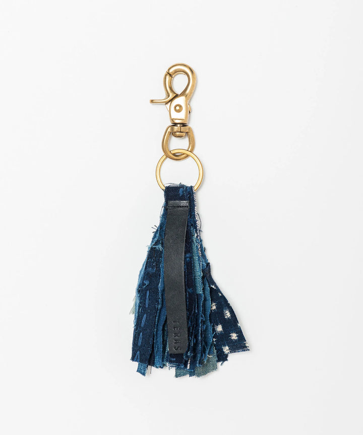 BORO FABRIC タッセル キーホルダー