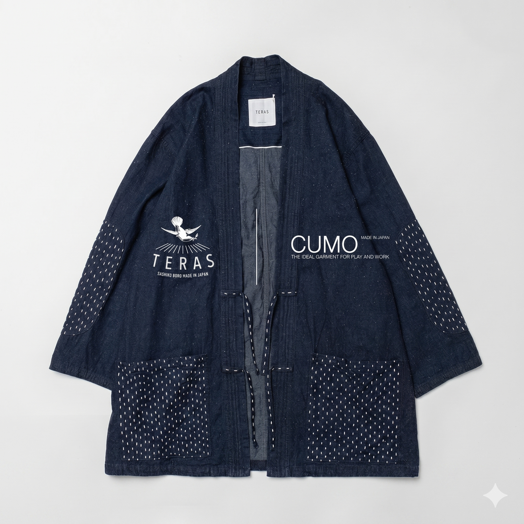【NEW ITEM】CUMO × TERAS「JAPAN DENIM SASHIKO HAORI」2026年5月リリース