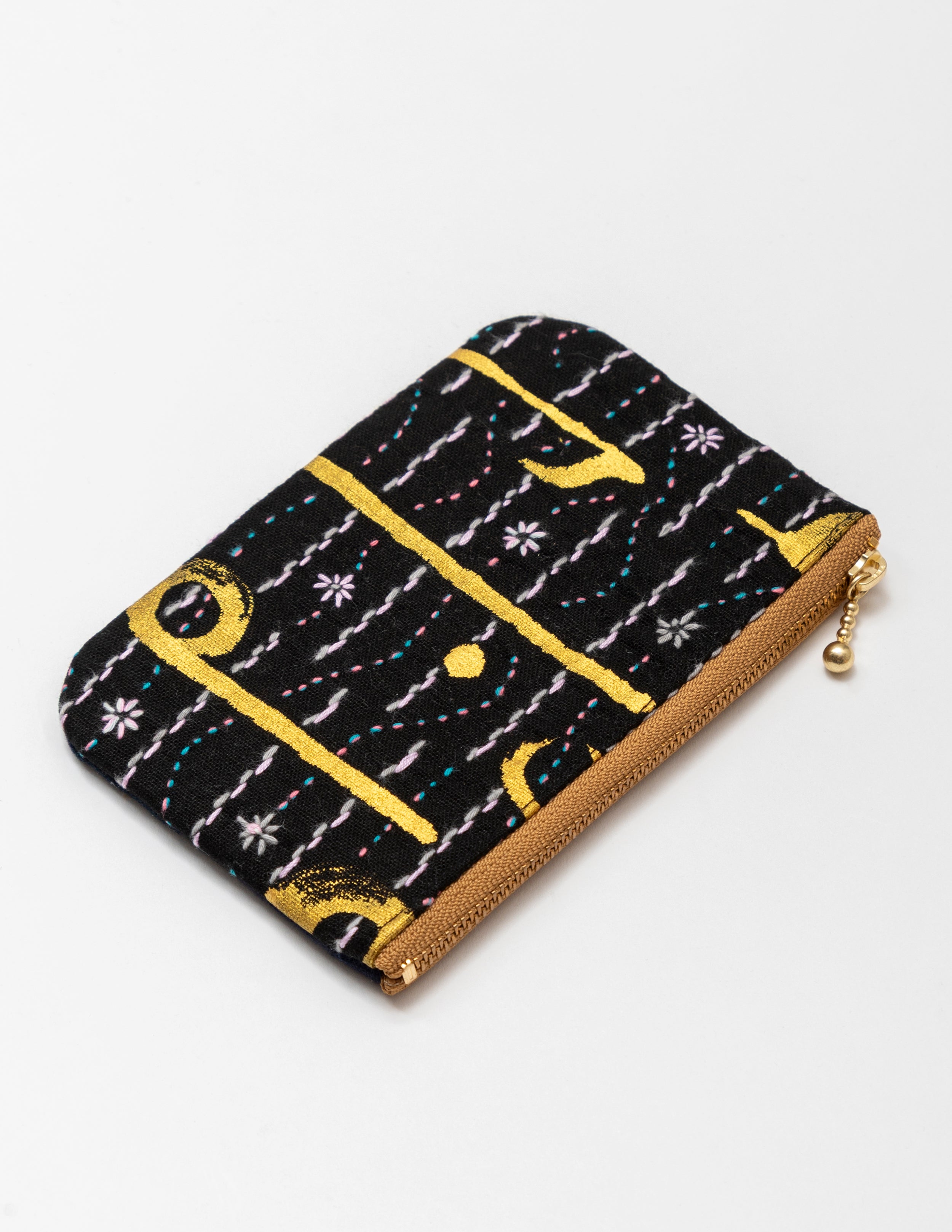 総刺し子　財布 財布 武州正藍染 刺子財布 ラウンドファスナー Sashiko Wallet 化粧