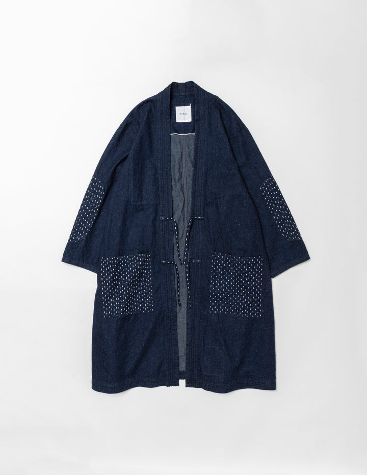 JAPAN DENIM SASHIKO HAORI  WHT L