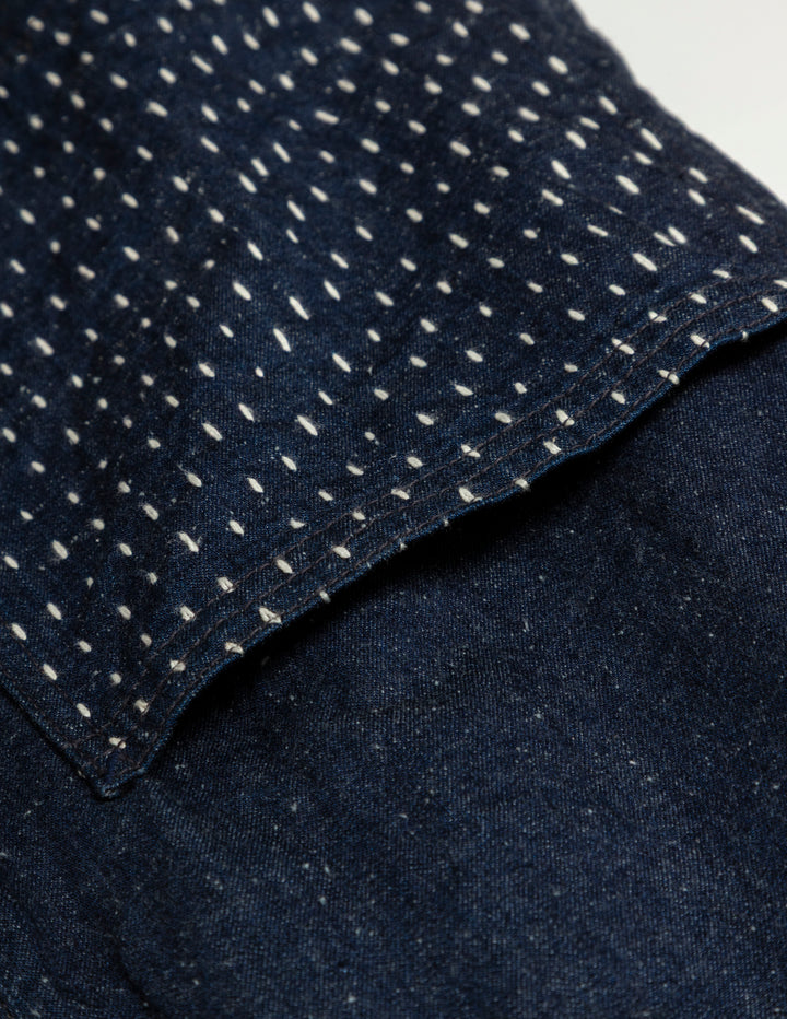 JAPAN DENIM SASHIKO HAORI  WHT L