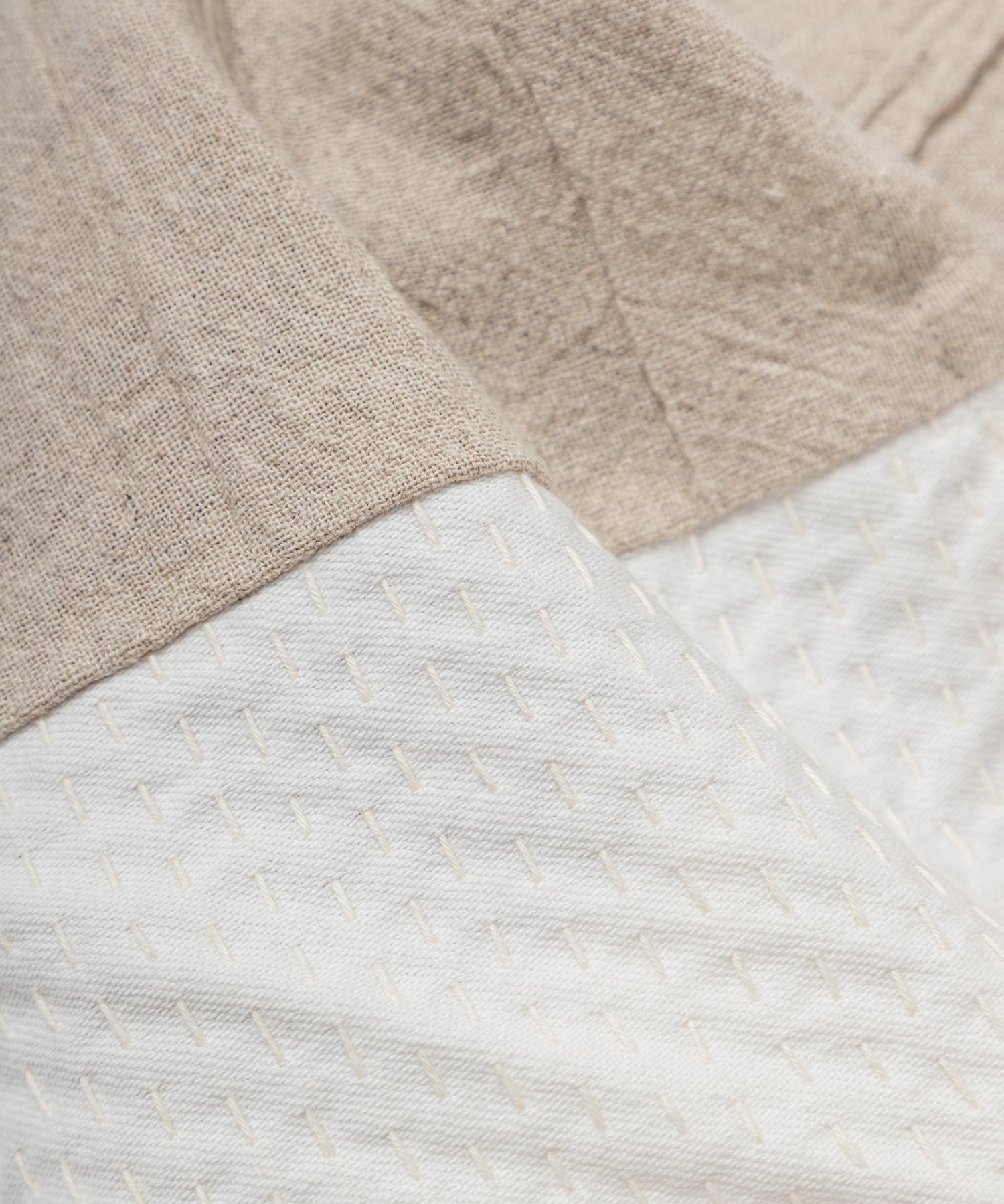 SASHIKO FABRIC あずま袋 BEIGE S – TERAS